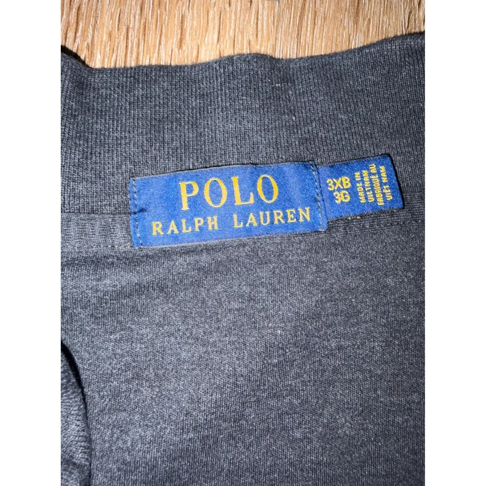 Polo Ralph Lauren Mens 3XB Big & Tall Charcoal Grey Short Sleeve Polo Shirt Logo